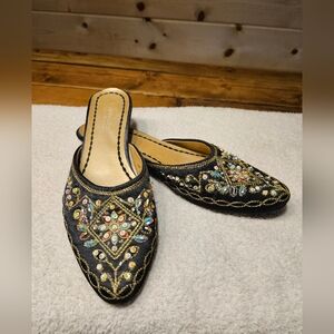 Coconuts By Matisse Genie Mules w/multicolored Beads Size 8